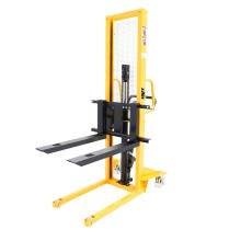 Xilin 1000kg 2200lbs 1.6m 2.5m  Capacity Hydraulic Hand Lift Manual Stacker with Adjustable Forks SDJA1000